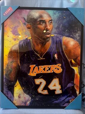 Vibrant Purple and Gold Lakers #24 Basketball Poster